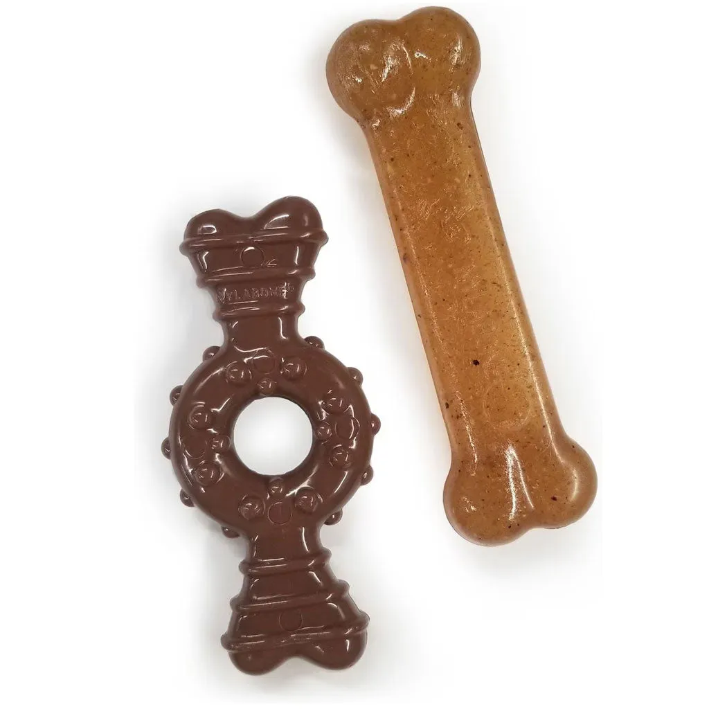 Nylabone Just for Puppies Teething Chew Ring Flavor Medley Dog Bone, X-Small/Petite, 2 count