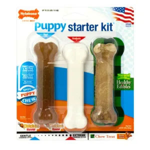 Nylabone Puppy Starter Kit Dog Chew Toys & Treat