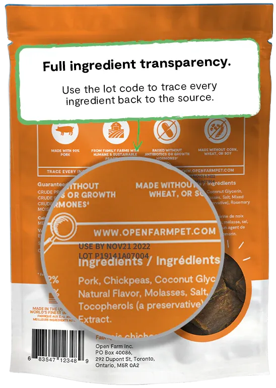 Open Farm - Dehydrated Pork Dog Treats