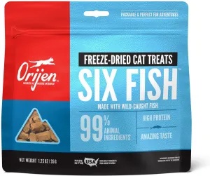 Orijen Freeze-Dried Six Fish 1.25-oz, Cat Treat