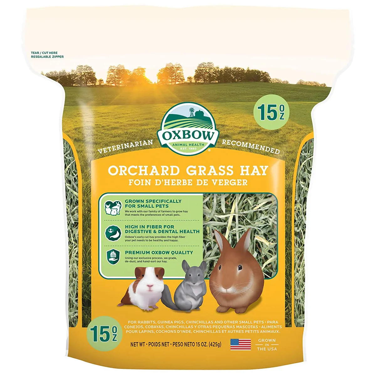 Oxbow Orchard Grass Hay Small Mammal Food 15oz