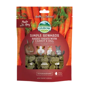 Oxbow Simple Rewards Baked Treats - Carrot & Dill