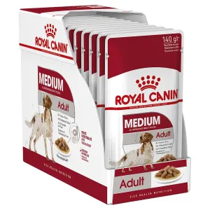 Royal Canin Dog Medium Adult Wet Food Pouches 140g x 10^^^