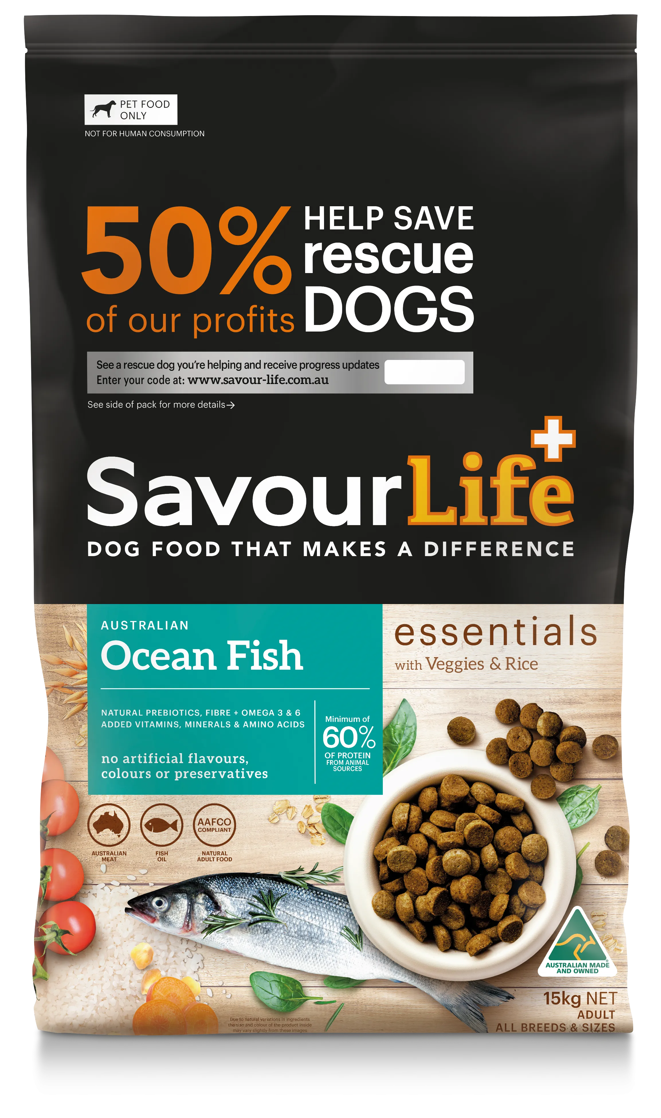 SavourLife Essentials Adult Dog Standard Ocean Fish Dry Food