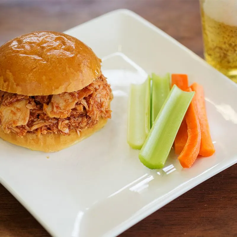 Southern Slow-Cooker BBQ Chicken with Le Bus Rolls*