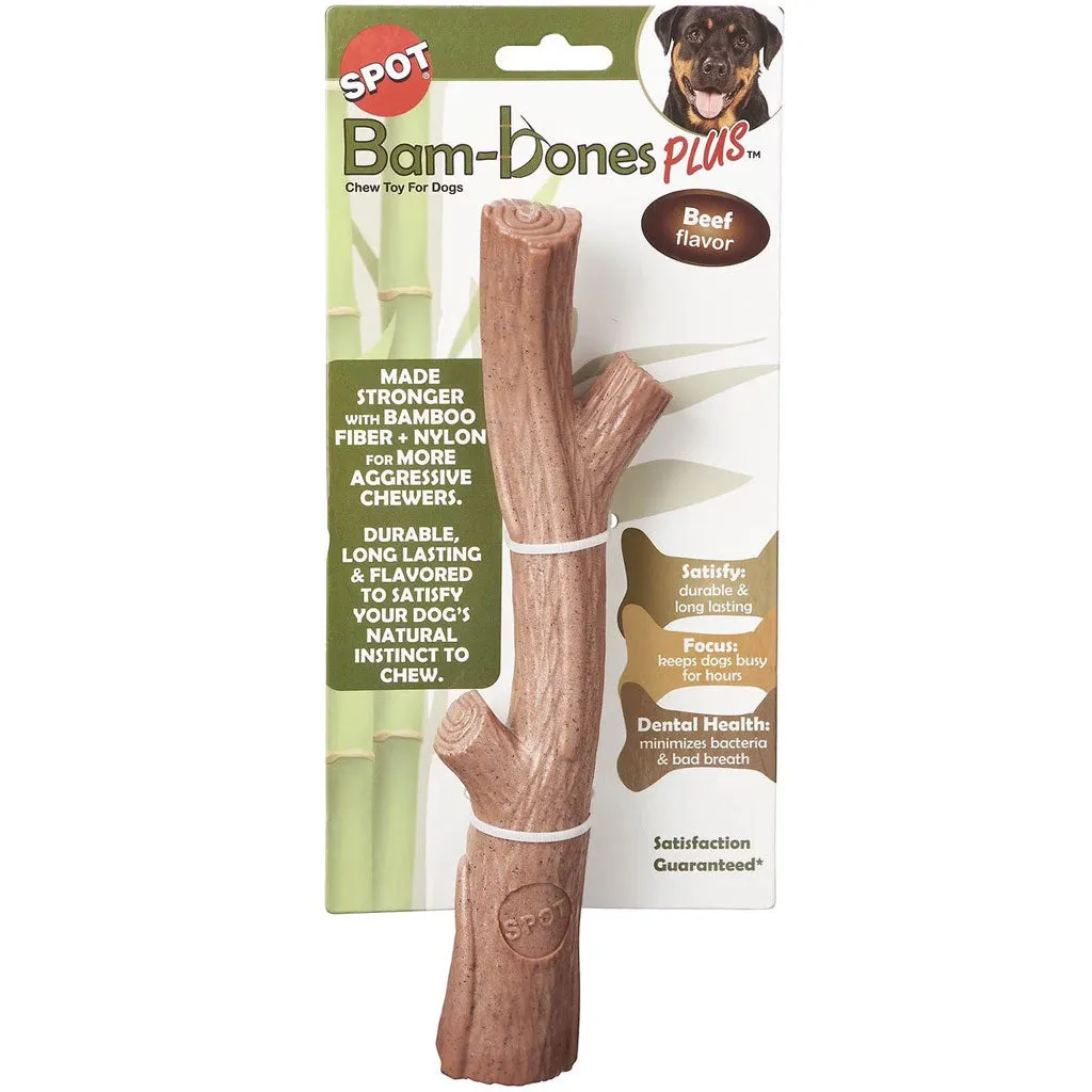 Spot Bam-Bones Plus Branch Beef Flavor Dog Chew Toy