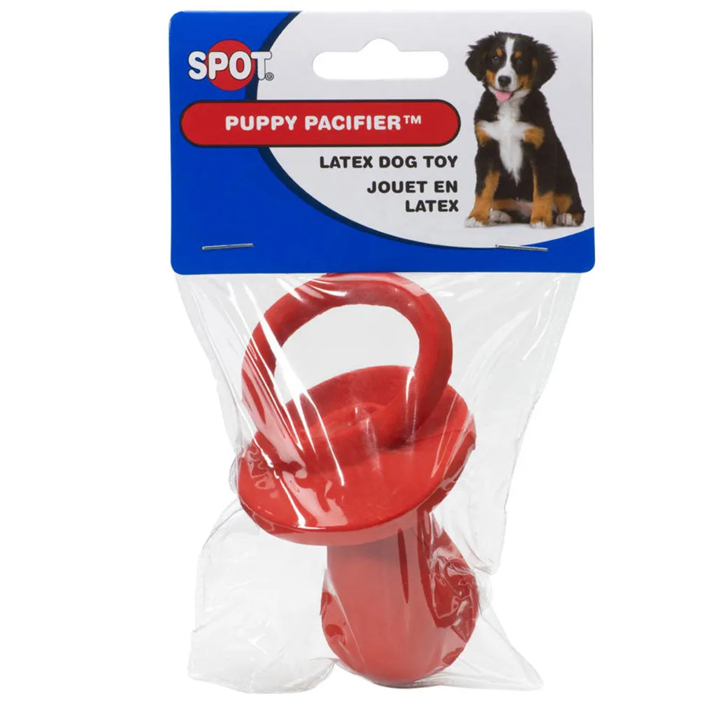 Spot Latex Puppy Pacifier Assorted, 4"