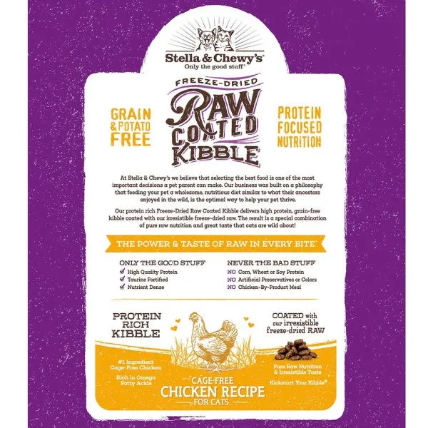 Stella & Chewy's Baked Kibble for Cats - Raw Coated Cage-Free Chicken Dry Cat Food