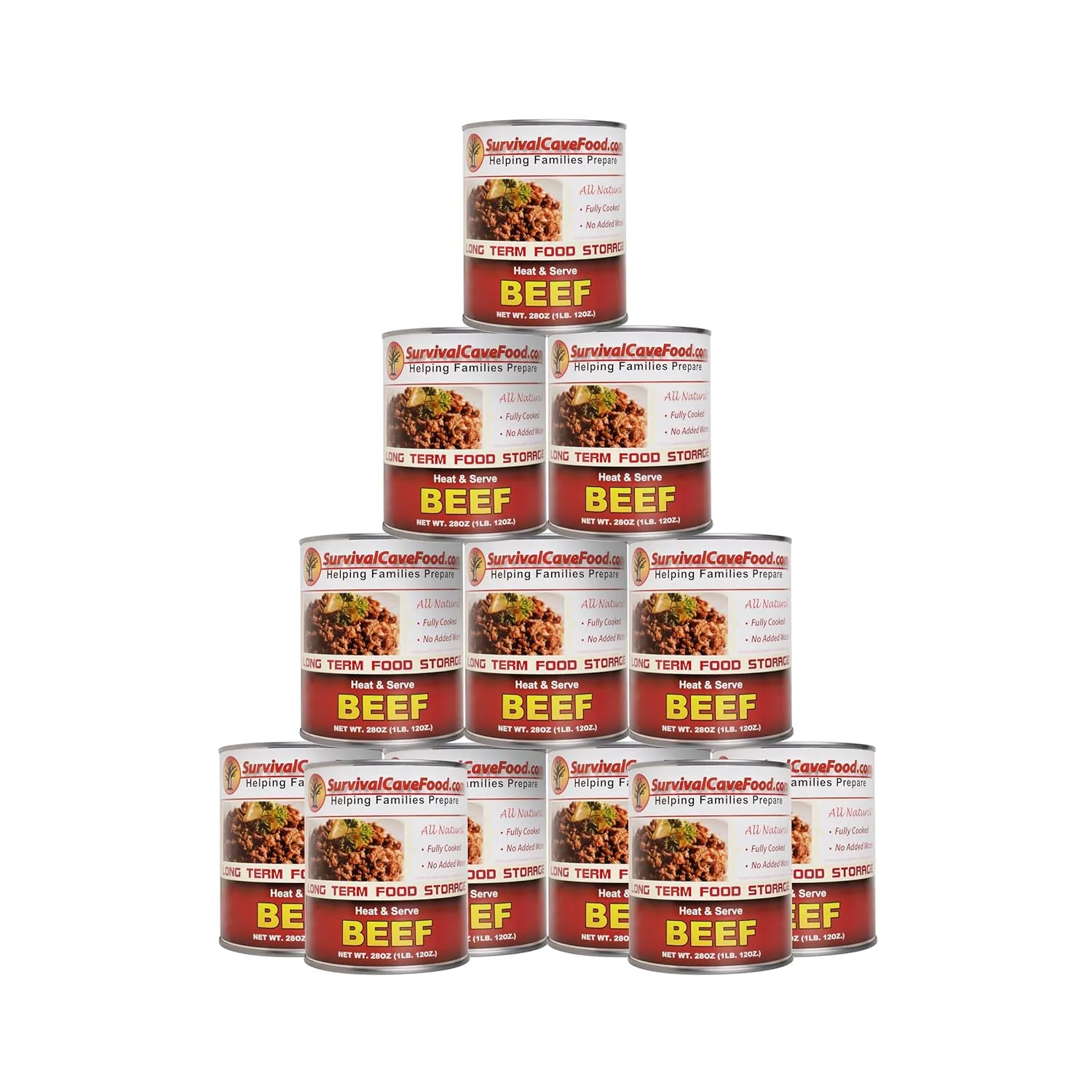 Survival Cave Canned Beef - 28oz can |  12 cans / full case