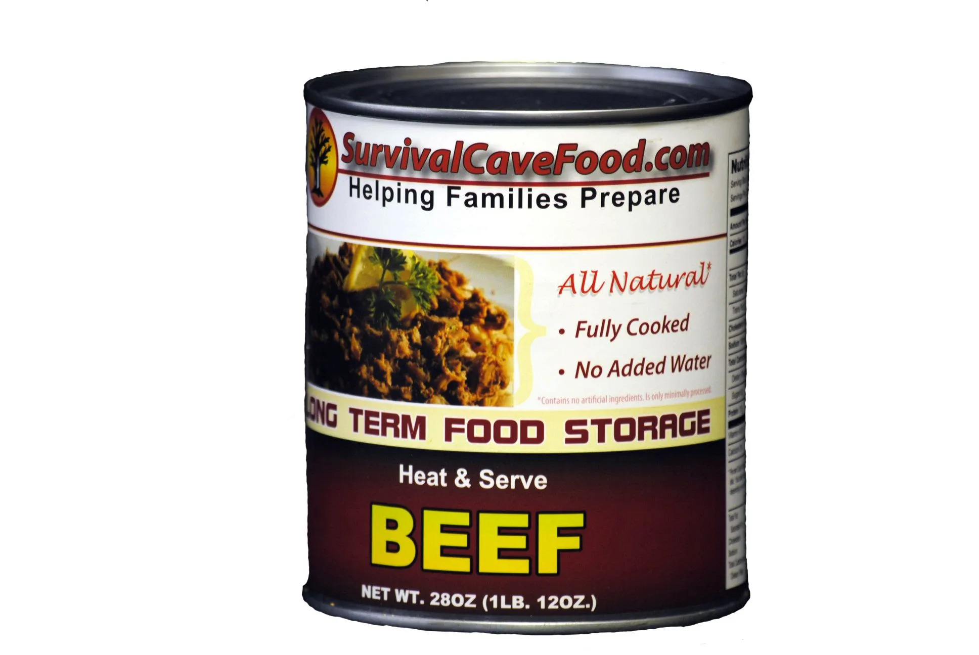 Survival Cave Canned Beef - 28oz can |  12 cans / full case