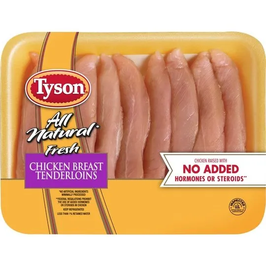 Tyson All Natural, Fresh Chicken Breast Tenderloins, 1.0 - 2.4 lb Tray, 1.0 - 2.4 lb Tray