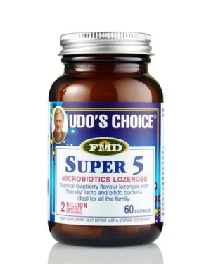 Udo's Choice Super 5 Microbiotic 60 Lozenges