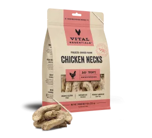 Vital Essentials Dog Freeze-Dried Chicken Necks Treats 9oz