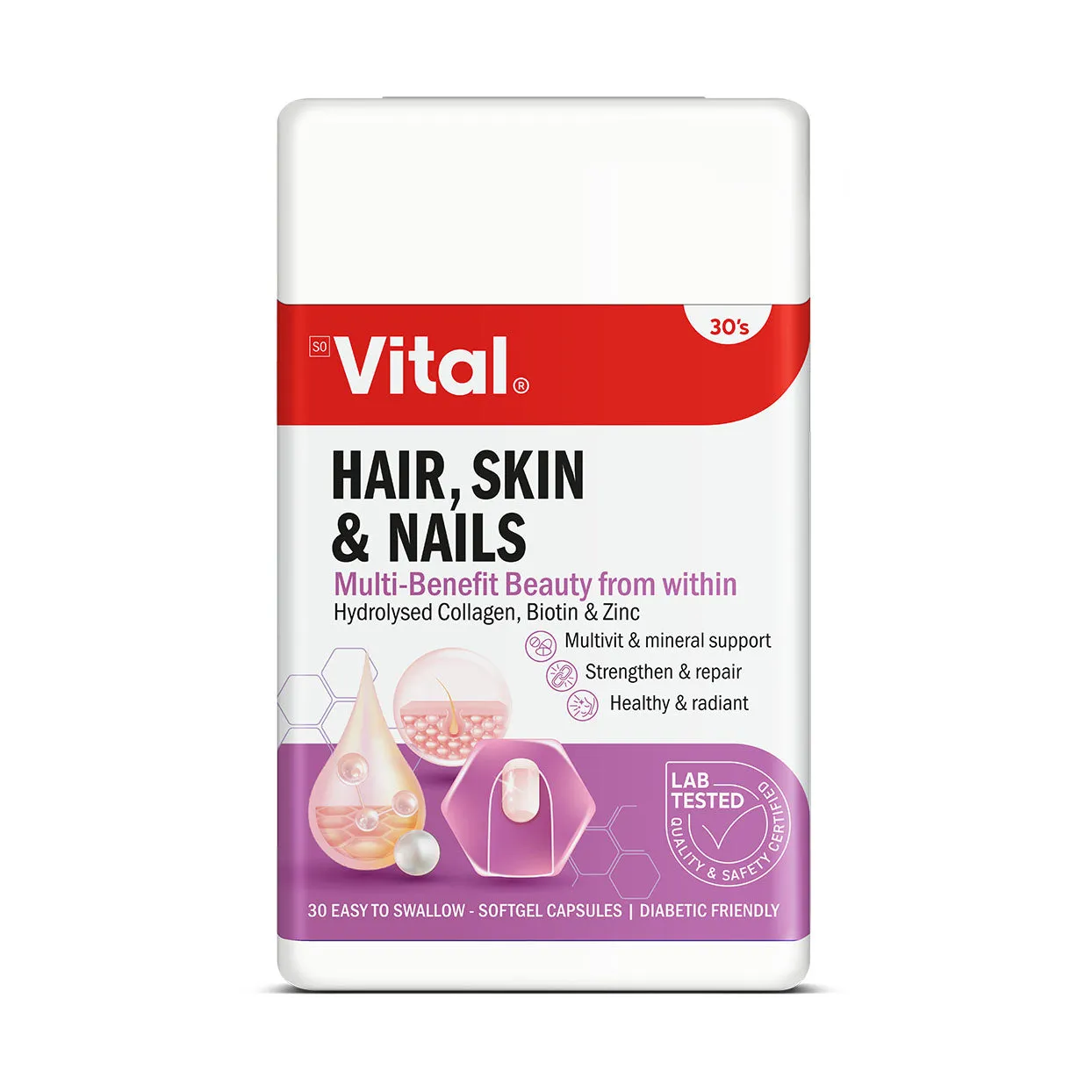 Vital Hair, Skin & Nails 30 Capsules