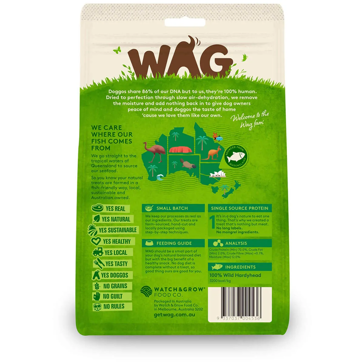 WAG Forage Fish Dog Treats 200g