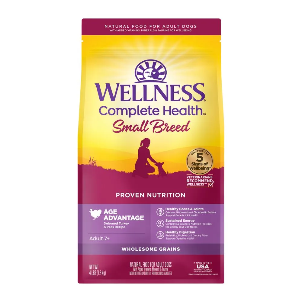 Wellness Dog Complete Health Small Breed Senior - Deboned Turkey & Peas 4lb