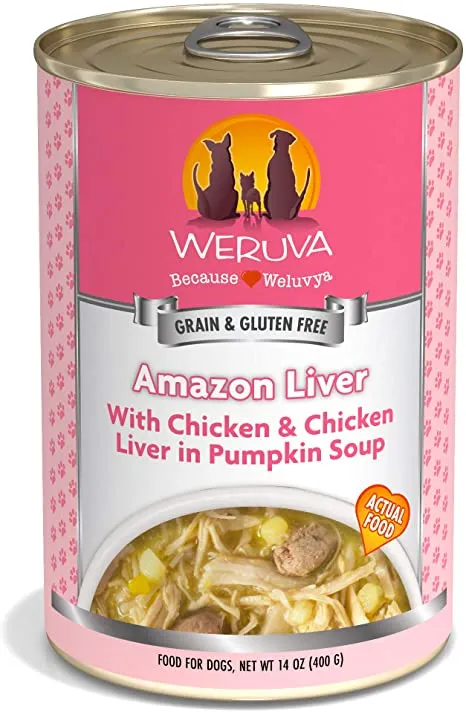 Weruva Amazon Liver with Chicken, Chicken Liver & Pumpkin Soup Canned Dog Food