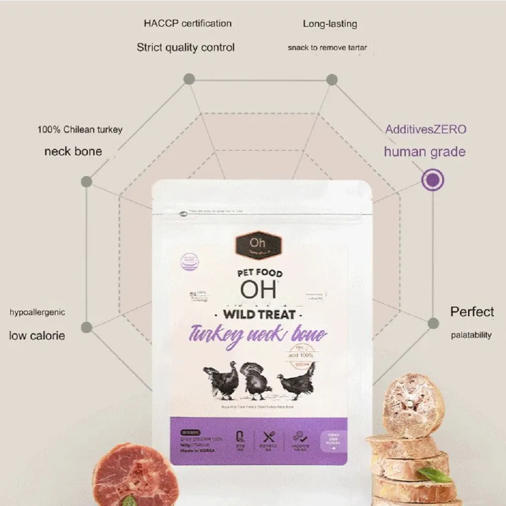 Wild Treat - Freeze Dried Meaty Turkey Neck Bone Dog Treats